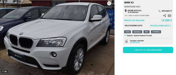 BMW X3 offerta