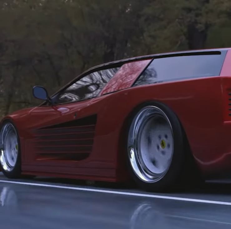 Ferrari Testarossa modello assurdo